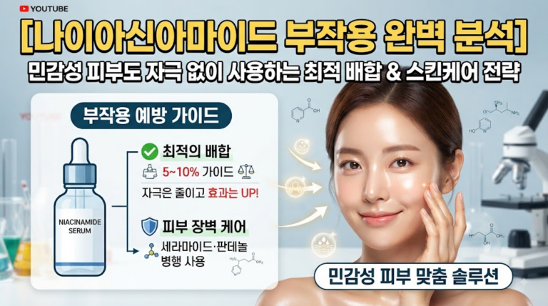 [나이아신아마이드 부작용 완벽 분석] 민감성 피부도 자극 없이 사용하는 최적의 배합과 스킨케어 전략