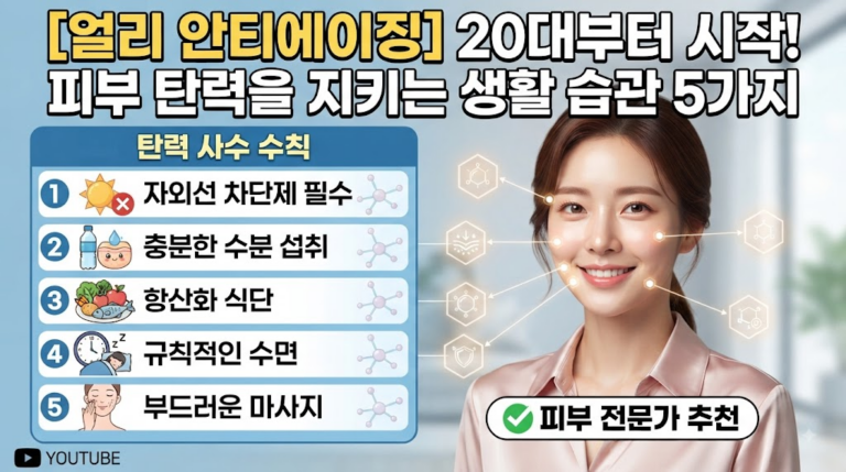 20대부터 시작하는 얼리 안티에이징: 피부 탄력을 지키는 생활 습관 5가지