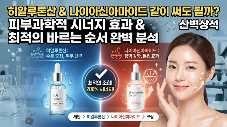 히알루론산 나이아신아마이드 같이 써도 될까? 피부과학적 시너지 효과와 최적의 바르는 순서 완벽 분석