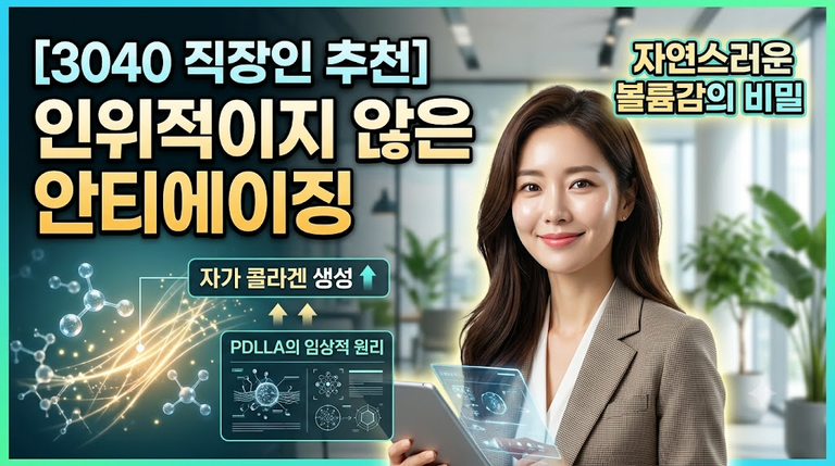3040 직장인을 위한 인위적이지 않은 안티에이징: 자가 콜라겐 생성을 돕는 PDLLA의 임상적 원리와 자연스러운 볼륨감의 비밀