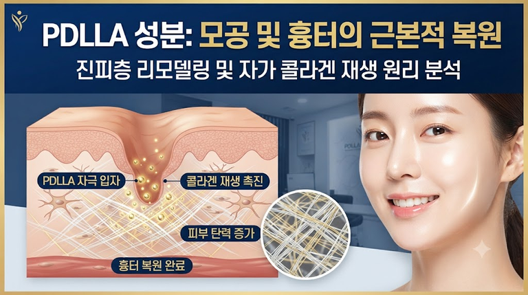 모공 및 여드름 흉터의 근본적 복원: PDLLA 성분의 진피층 리모델링 및 자가 콜라겐 재생 원리 분석
